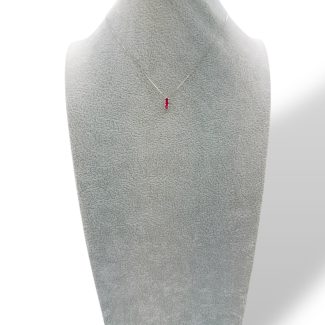 Ruby Trilogy Necklace in 18kt White Gold Davite & Delucchi
