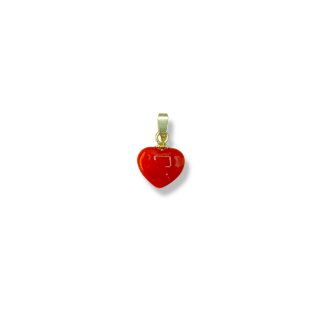 Heart Pendant in Sciacca Coral and 18kt Gold