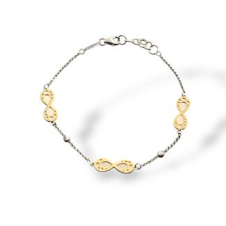 Women's Infinity Bicolour 18kt Gold Bracelet