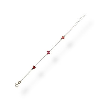 Girl's 18kt Gold Bracelet with Enamel Charms