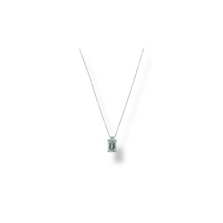 Aquamarine and Diamond Necklace in 18kt White Gold, Davite &amp; Delucchi
