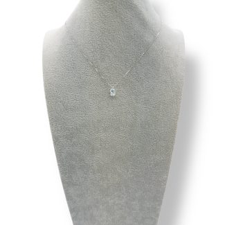 Aquamarine Diamond Necklace 18kt White Gold Davite&Delucchi