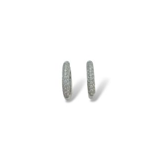 Davite&Delucchi 18kt Gold Diamond Hoop Earrings