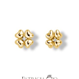 Miluna Yellow Gold and Diamond Earrings