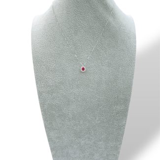 Ruby and Diamond Necklace in 18kt White Gold by Davite & Delucchi