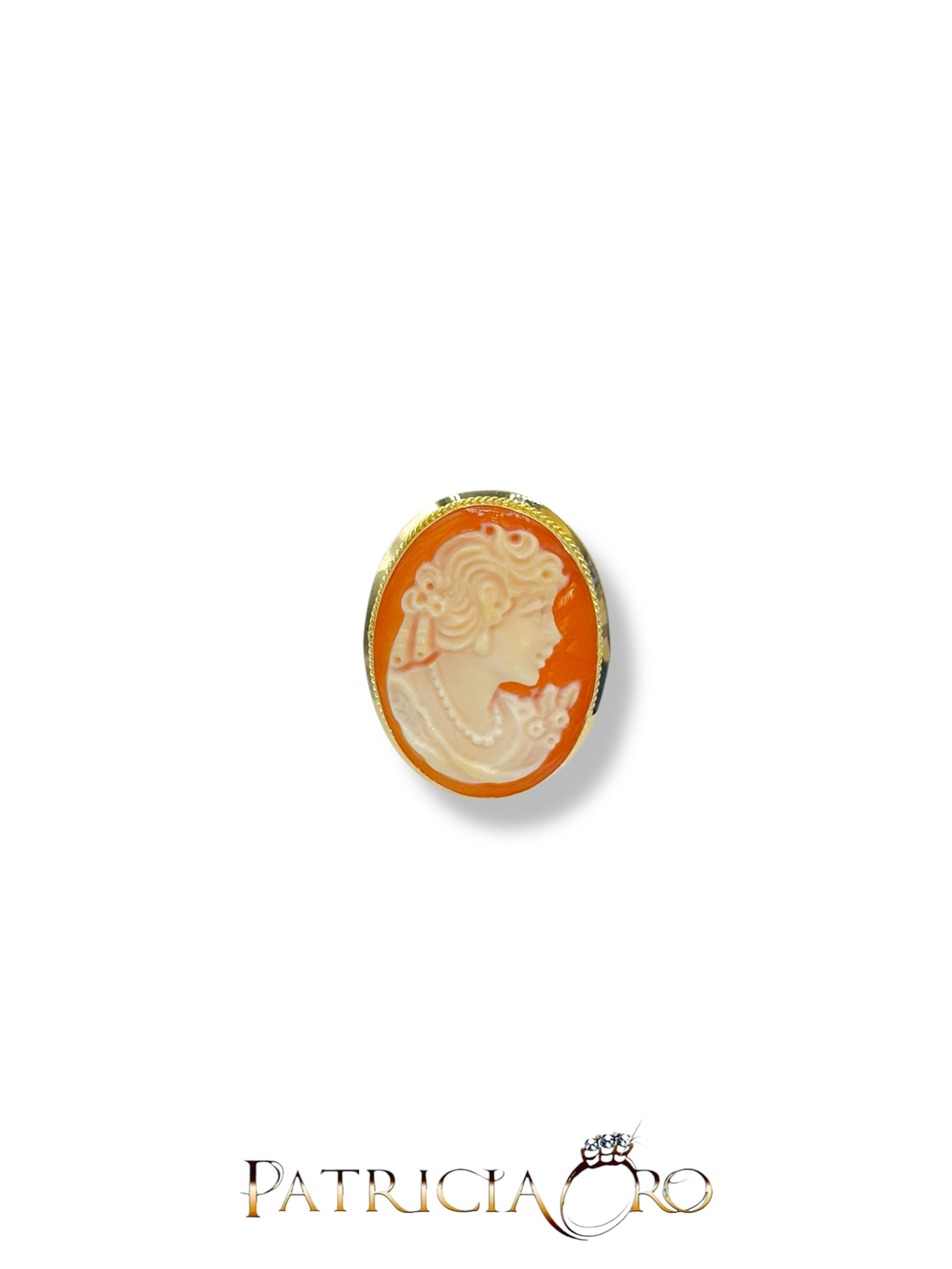 Anello donna cammeo in oro, un gioiello di lusso perfetto per un'idea regalo preziosa.