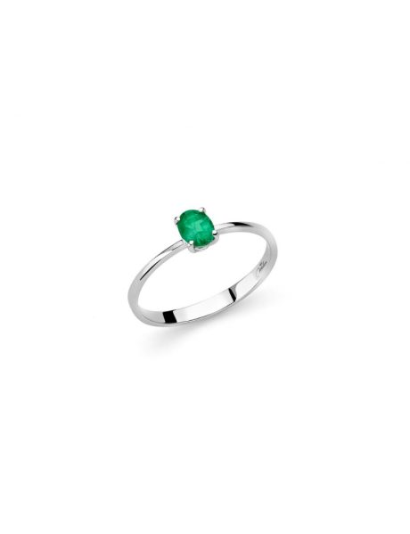 Anello Miluna con Smeraldo Naturale in Oro 18kt