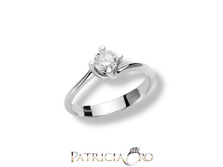 Anello Miluna Solitario Diamante 0.50ct Oro Bianco 18kt