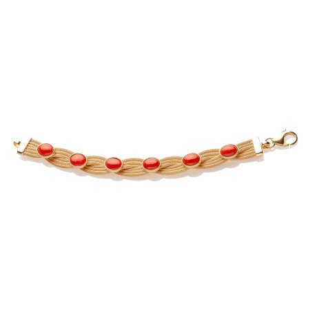 Bracciale in Argento Corallo Sciacca 18 cm