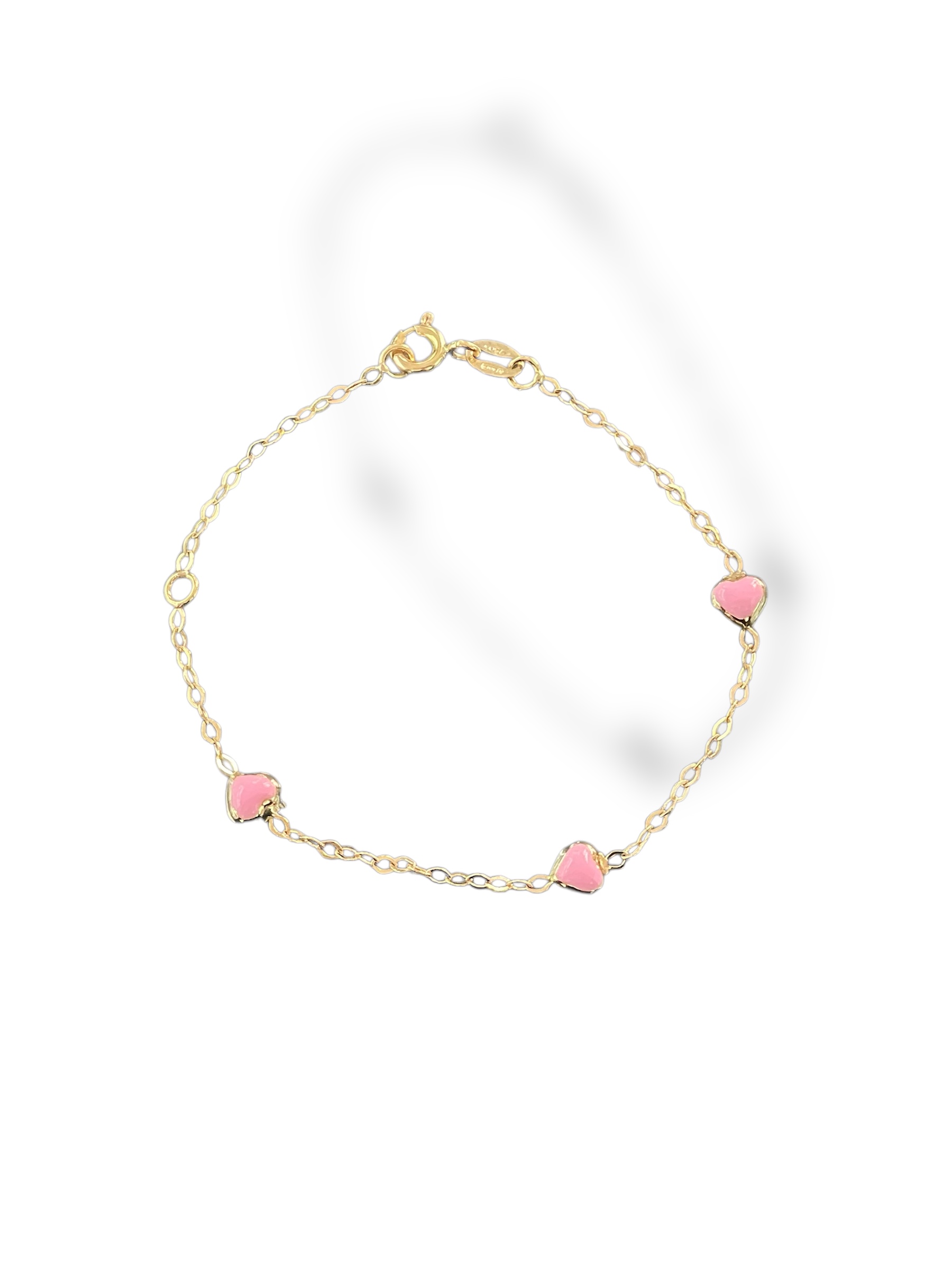 Bracciale Bimba Cuori in Oro 18k - Gioielli di Lusso | Gioielleria Patricia Oro Bracciale per bimba con cuori in oro, un gioiello di lusso perfetto come idea regalo preziosa.