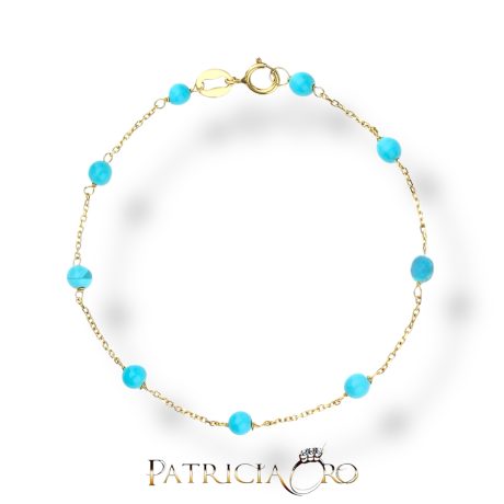 Bracciale Bimba Turchese in Oro 18k