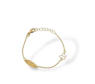 Bracciale Bimbi Farfalla in Oro, un gioiello made in italy di alta qualità, perfetto per un regalo prezioso.