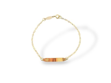 Bracciale Bimbi Targhetta in Oro 18kt Giallo