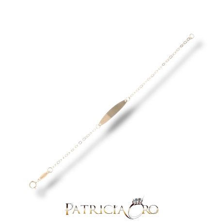 Bracciale Bimbo in Oro 18k con Targhetta Personalizzabile