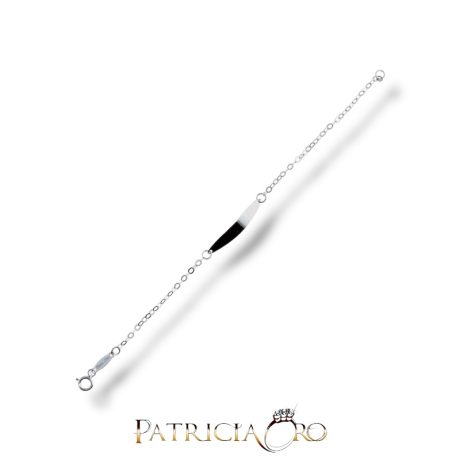 Bracciale Bimbo/a in Oro Bianco 18kt con Targhetta
