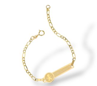 Bracciale per bimbo in oro giallo, un gioiello di lusso perfetto come idea regalo preziosa.