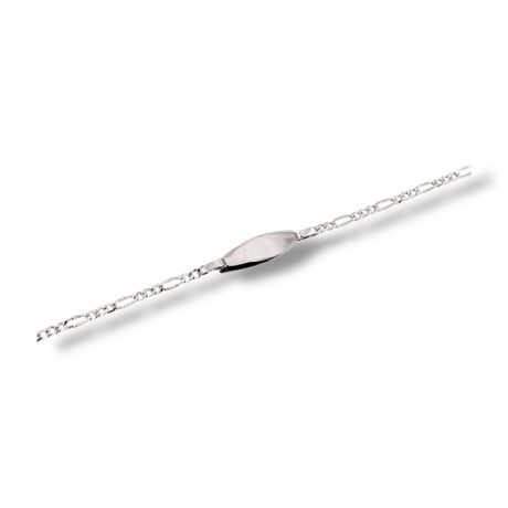 Bracciale Bimbo in Oro Bianco 18kt con Targhetta