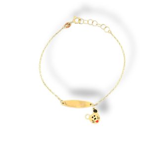 Bracciale per bimbo in oro con ciondolo, un gioiello made in italy di alta qualità.