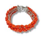 Bracciale in Corallo Sciacca Sassolini di Patricia Oro Creations: un gioiello made in italy di alta gioielleria.