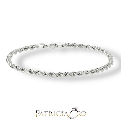 Bracciale Donna Corda in Oro Bianco 18kt