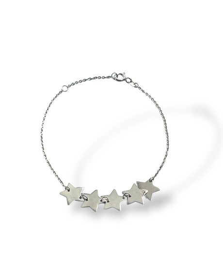 Bracciale Donna Stelle in Oro Bianco 18kt 2,2 Gr