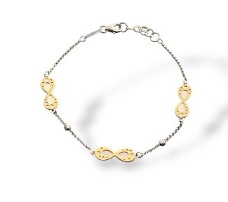 Bracciale Infinito Donna in Oro, un gioiello di lusso perfetto per un'idea regalo preziosa.
