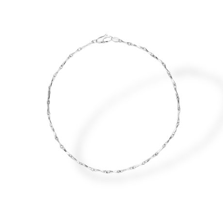 Bracciale in Oro 750 Bianco da Uomo 21 cm
