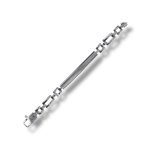 Bracciale da uomo in oro bianco, un gioiello di lusso perfetto per un'occasione speciale. (Vista 2)