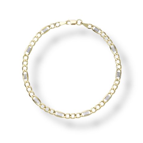 Bracciale da Uomo in Oro 750 Lavorazione Bicolore