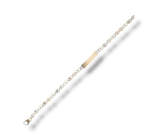 Bracciale da uomo con targa in oro, un gioiello di lusso perfetto come idea regalo preziosa.