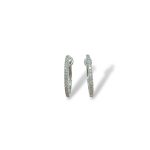 Orecchini cerchi diamanti oro 750 Davite&Delucchi