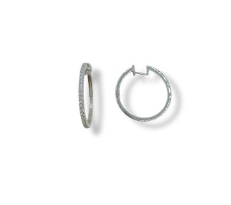 Splendidi cerchi con diamanti in oro 750 Davite&Delucchi: un'esplosione di luce per un gioiello di alta gioielleria. (Vista 2)