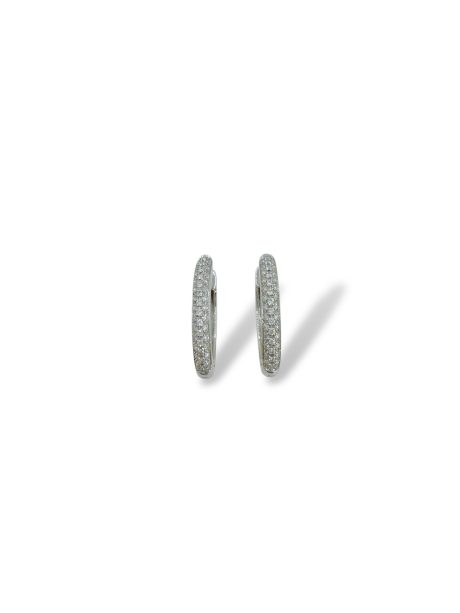 Orecchini Cerchi Diamanti Oro Bianco 18kt Davite & Delucchi