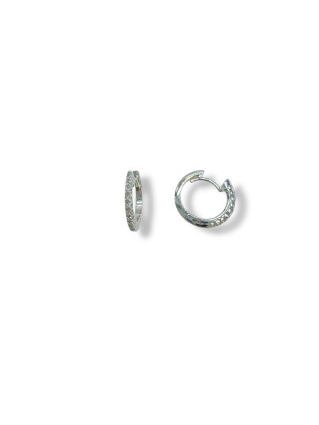 Orecchini Cerchi con Diamanti in Oro Bianco Davite & Delucchi