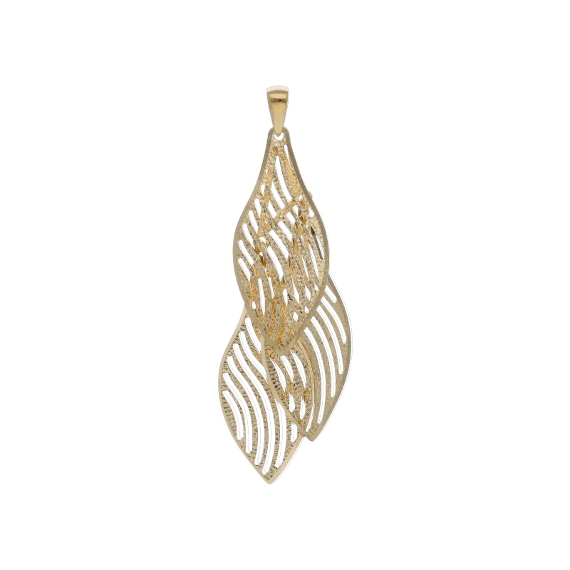 Ciondolo Donna Foglie in Oro, un gioiello di lusso perfetto per un'idea regalo preziosa.