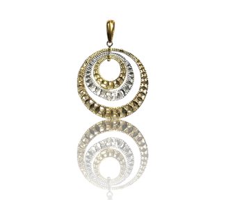 Ciondolo da donna in oro bicolore, un gioiello di lusso perfetto per un'idea regalo preziosa.
