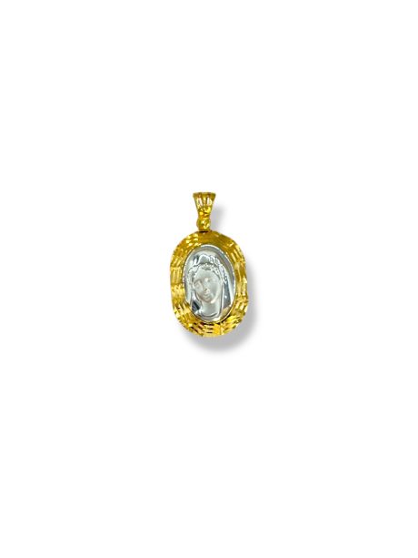 Ciondolo Madonna in Oro 750 Bicolore