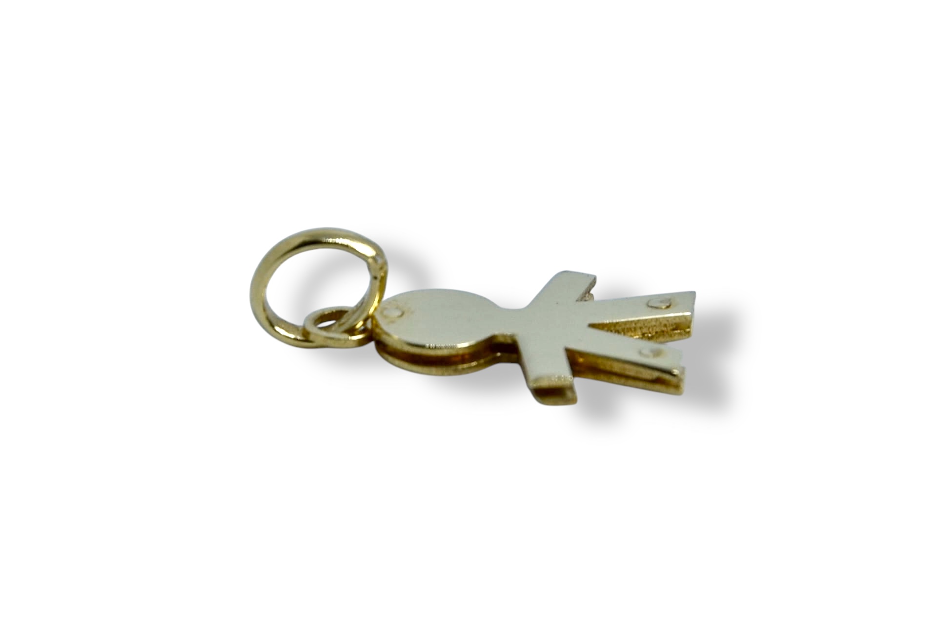 Ciondolo in Oro 18k Sagoma Bimbo (Vista 2) | Gioielleria Patricia Oro Ciondolo in oro a forma di bimbo, un gioiello made in italy perfetto come idea regalo preziosa (Vista 2)