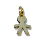 Ciondolo in oro a forma di bimbo, un gioiello made in italy perfetto come idea regalo preziosa