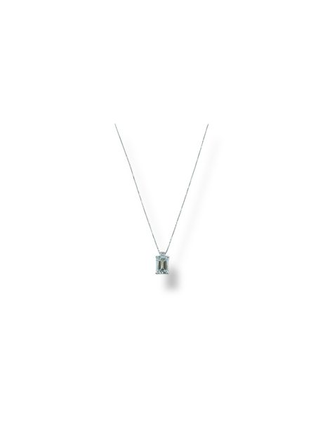 Collana Acqua Marina e Diamanti Oro Bianco 750 Davite & Delucchi