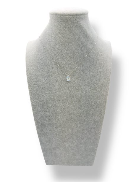 Collana Acqua Marina e Diamanti in Oro Bianco 750 Davite&Dellucchi