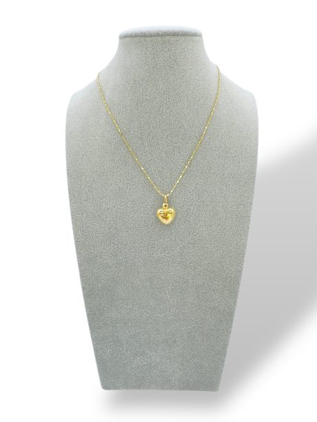 Collana con Ciondolo Cuore Oro 18kt Giallo 750