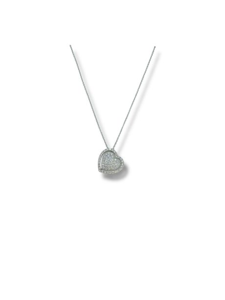 Collana Cuore di Diamanti in Oro Bianco 18kt Davite & Delucchi