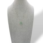 Splendida Collana Cuore Smeraldo e Diamanti, un capolavoro di alta gioielleria con smeraldi preziosi. (Vista 2)