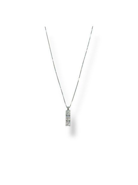 Collana Trilogy con Diamanti in Oro Bianco 18kt Davite Delucchi