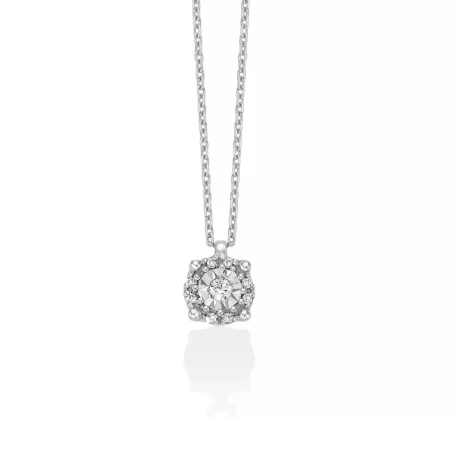 Collana Miluna Punto Luce in Oro 375 e Diamanti