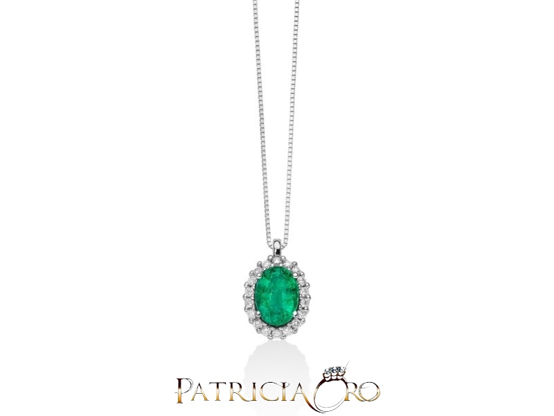 La Collana Miluna Smeraldo e Diamanti in oro 750: un capolavoro di alta gioielleria con smeraldi preziosi, ideale come idea regalo di lusso.