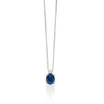 Splendida Collana Miluna con Zaffiri Blu e Diamanti in Oro Bianco 750: un gioiello di lusso per un'eleganza senza tempo.