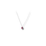 Splendida Collana Donna Davite&Delucchi con Rubino e Diamanti, un gioiello di lusso perfetto per un'idea regalo preziosa. (Vista 2)