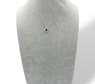 Splendida Collana di Rubino con Diamanti in Oro 750 Davite&Delucchi, un gioiello di lusso per un'eleganza senza tempo.